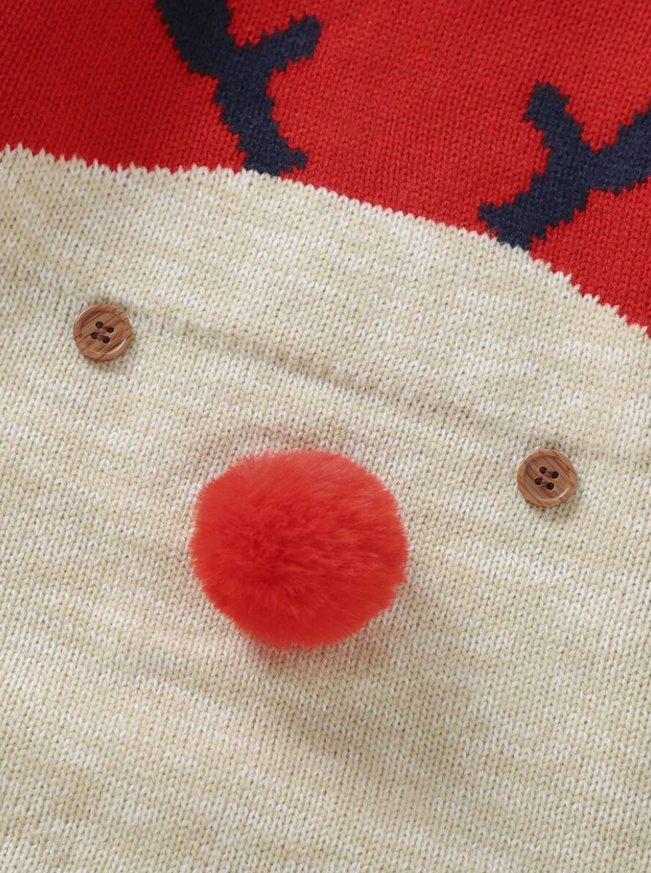 Mono tejido nariz reno