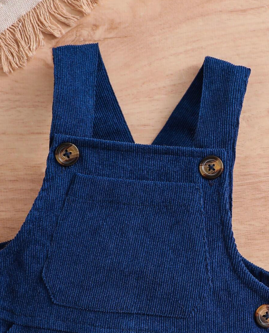 Set Jumpsuit azul, camisa cuadros